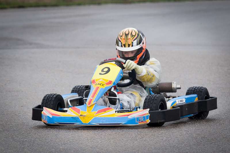 El joven piloto navarro de karts Erik Zabala finaliza quinto en el Open RACC